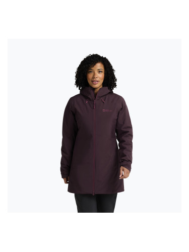 Дамско яке за дъжд Jack Wolfskin Heidelstein Ins amaranth