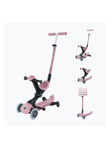 Globber Go.Up Deluxe Lights Ecologic 360 детски триколесен скутер Berry