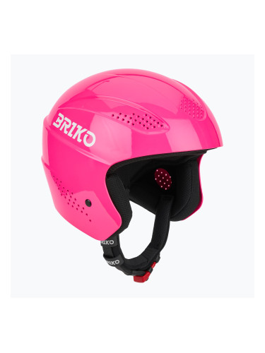 Детска скиорска каска Briko Elias Jr shiny neon pink