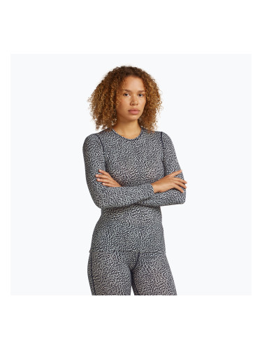 Дамска термоактивна блуза с дълъг ръкав Icebreaker Merino 200 Oasis Crewe Flock Forms midnight navy/snow/aop