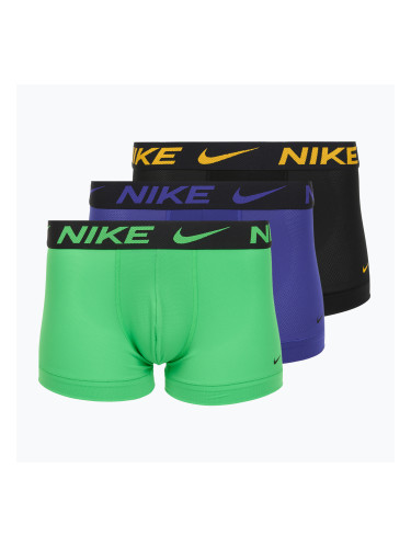 Мъжки боксерки Nike Dri-FIT Cotton Trunk 3 чифта deep night/university gold/green shock