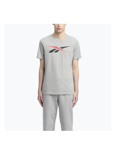 Мъжка тениска Reebok Gs Vector Tee medium grey heather/vector red