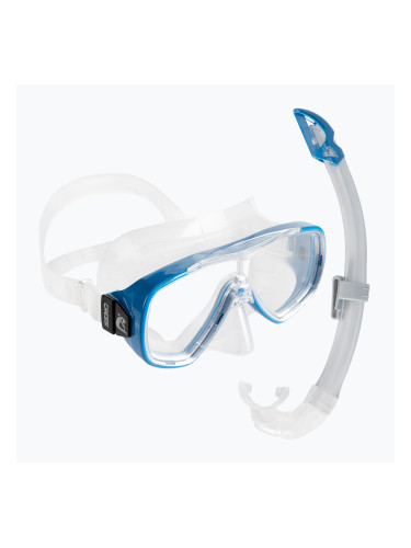 Комплект шнорхел Cressi Onda + Mexico прозрачен син DM1010152