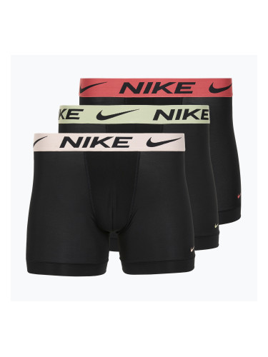 Мъжки боксерки Nike Dri-Fit Essential Micro Boxer Brief 3 чифта blk washed coral/olive aura/abrtract blue edge wb