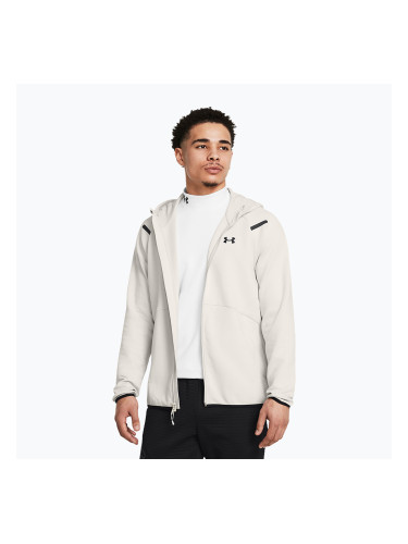 Мъжки суитшърт Under Armour Unstoppable Fleece Full Zip HD summit бял/черен