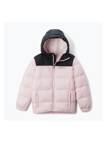 Детско подплатено яке Columbia Puffect Hooded satin pink/black