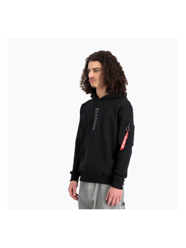 Alpha Industries Puff Print Hoodie black - мъжки