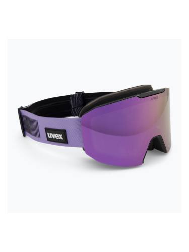 Предпазни ски очила UVEX Evidnt Attract S + case black matt/mirror lavender green clear
