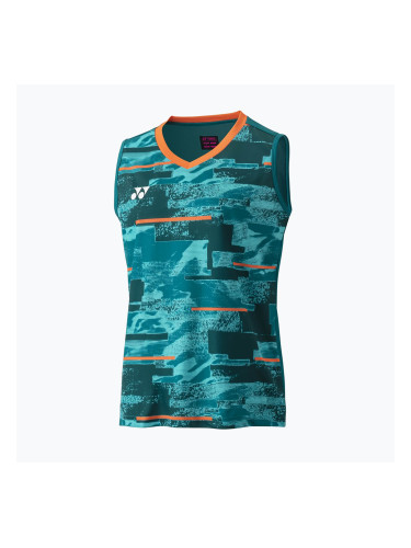 Дамска тениска YONEX 0035 Club Sleeveless W blue/green