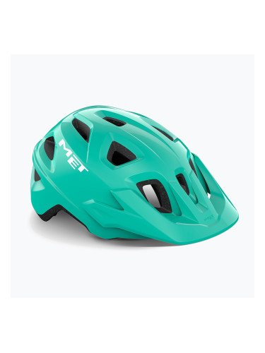 Детска велосипедна каска MET Eldar в цвят тил с гланц