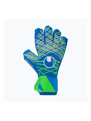 Вратарски ръкавици uhlsport Aquasoft pacific blue/fluo green/w