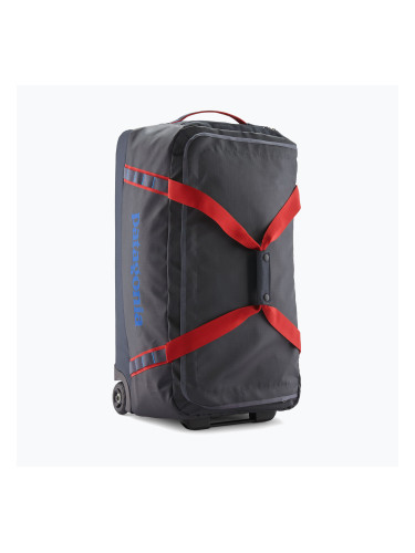 Пътна чанта Patagonia Black Hole Wheeled Duffel 70 l smolder blue/amanita red