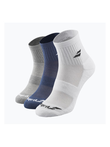 Чорапи Babolat Quarter 3 Pack white/estate blue/grey