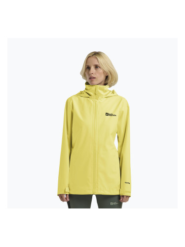 Дамско яке за дъжд Jack Wolfskin Trailtime 2L lemon ice