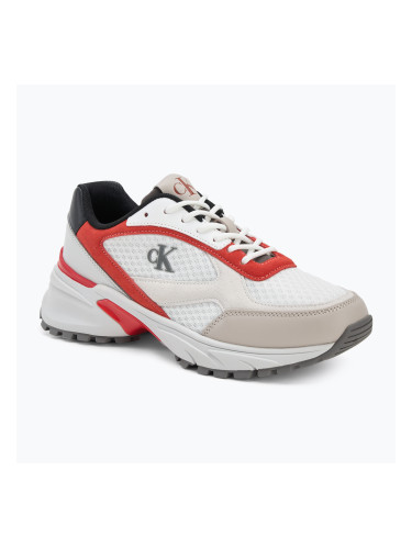 Мъжки обувки Calvin Klein YM0YM01379 Hike Runner Mesh MIX bright white/grey/flame scarlet