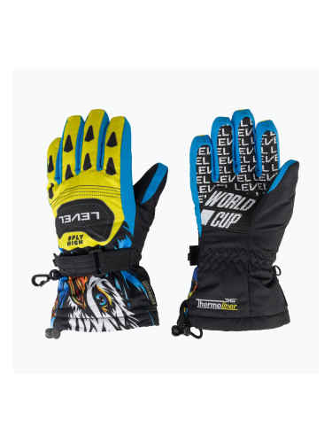 Детски скиорски ръкавици Level Junior yellow/blue