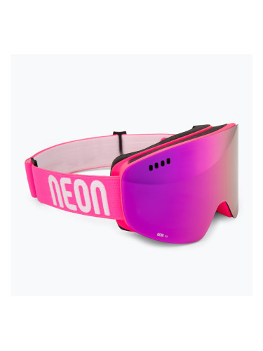 Скиорска маска Neon Light pink/mirror violet