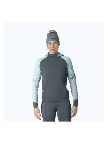 Дамски суичър за бягане DYNAFIT Alpine Hooded cloud blue/0720