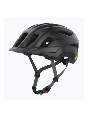 Каска за велосипед Alpina Paranus MIPS черна/средно сива матова