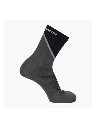 Чорапи за бягане Salomon Pulse Crew black/ monument/ magnet