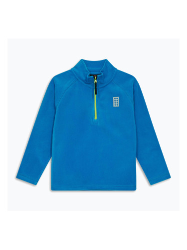 LEGO Lwsinclair 702 синьо/лимонено детски поларен суитшърт