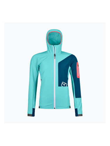 Дамско софтшел яке Ortovox Berrino с качулка синьо 6027700007