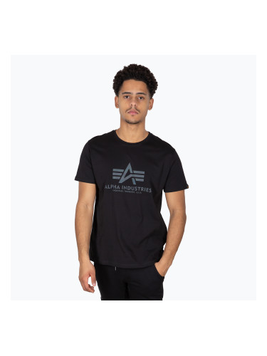 Alpha Industries мъжка тениска Basic Rainbow Reflective black