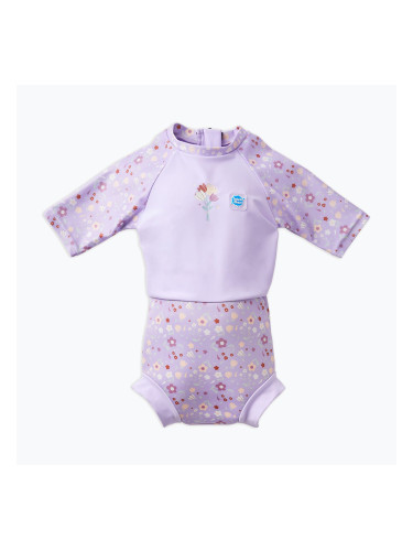 Детски гащеризон UPF 50+ Splash About Happy Nappy lilac sprnig