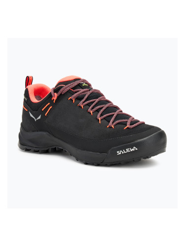 Дамски туристически обувки Salewa Wildfire Leather GTX black/fluo coral