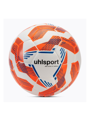 Футбол uhlsport 290 Ultra Lite Addglue бял/флуорозов/тъмно син размер 4