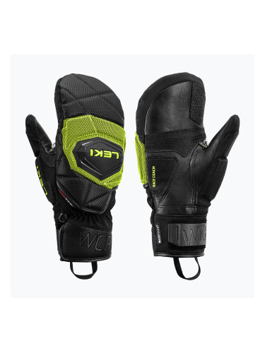 Мъжки скиорски ръкавици LEKI WCR Coach 3D Mitt black/ice lemon