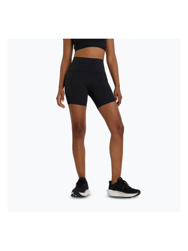 Дамски шорти за бягане New Balance Sleek Pocket High Rise black