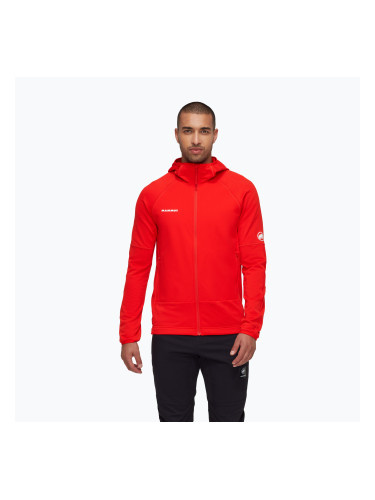 Мъжки якета Mammut Massone ML с качулка и вятър Mammut red