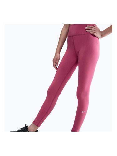 Детски клин Nike One Dri-Fit High-Waisted sweet beet/white