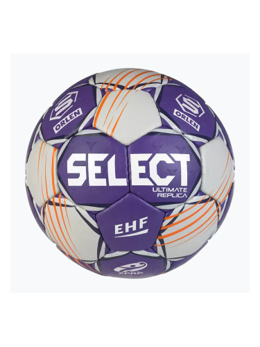 Хандбална топка SELECT Ultimate Replica Orlen Super League V24 EHF grey/purple размер 0
