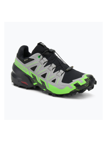 Мъжки обувки за бягане Salomon Speedcross 6 GTX black/alloy/green gecko