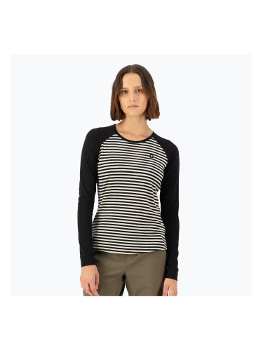 Дамски термален анцуг с дълъг ръкав Mons Royale Icon Raglan mr stripe/black