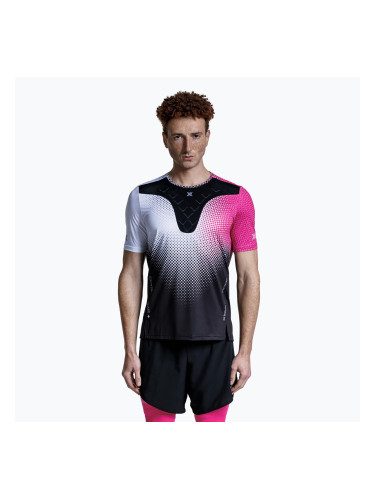 Мъжка тениска за бягане X-Bionic Corefusion dot fade/neo pink/white