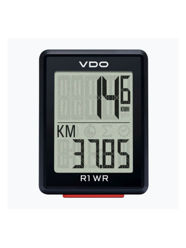 Брояч за велосипеди VDO R1 WR черен 64010