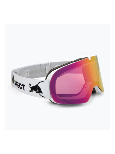 Скиорска маска Red Bull SPECT Rush matt white/red with pink purple mirror