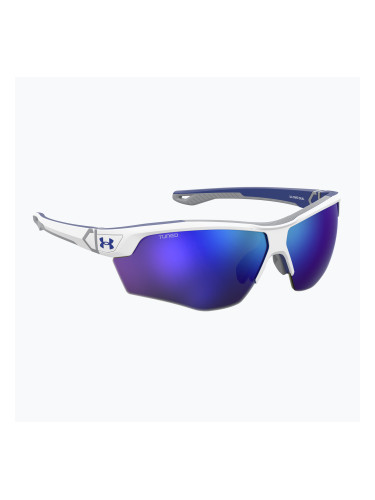 Слънчеви очила Under Armour Yard Dual S3 матово бяло синьо/синьо многослойно олеофобно покритие