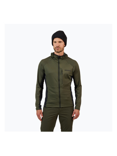 Мъжки суитшърт Rossignol Blackside Mix Full Zip Hoodie Fleece olive shadow