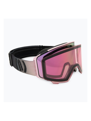 Скиорска маска Neon Ice black/light pink/mirror light pink/amber