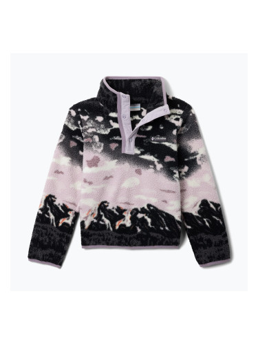 Детски поларен суитшърт Columbia Helvetia II Printed Half Snap Fleece shale purple sisters/lavender pearl