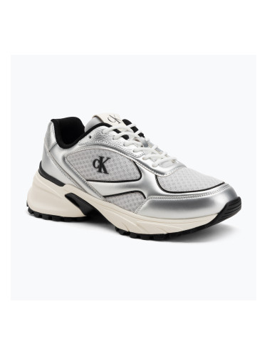 Мъжки обувки Calvin Klein YM0YM01402 Hike Runner Laceup Mesh Mix silver/black/marshmallow