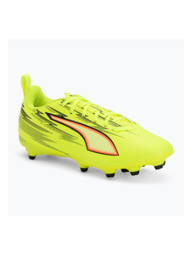 Детски футболни обувки PUMA Ultra 6 Play FG/AG Jr yellow alert/puma black/glowing red/lime squeeze