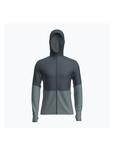 Мъжки суитшърт за трекинг Icebreaker Merino 200 RealFleece Descender Zip Hoodie abyss/blue ash/black