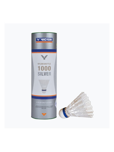 Совалки за бадминтон VICTOR Nylonshuttle 1000 6бр. бели