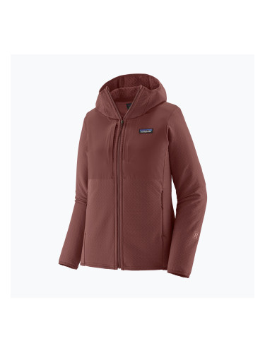 Дамско софтшел яке Patagonia R2 CrossStrata Hoody dark ruby