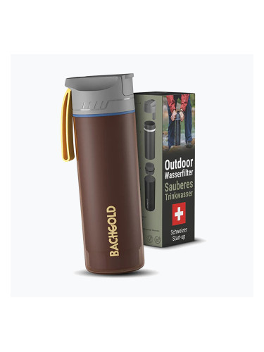 Туристическа бутилка с филтър Bachgold Selfpress Waterfilter 500 ml red